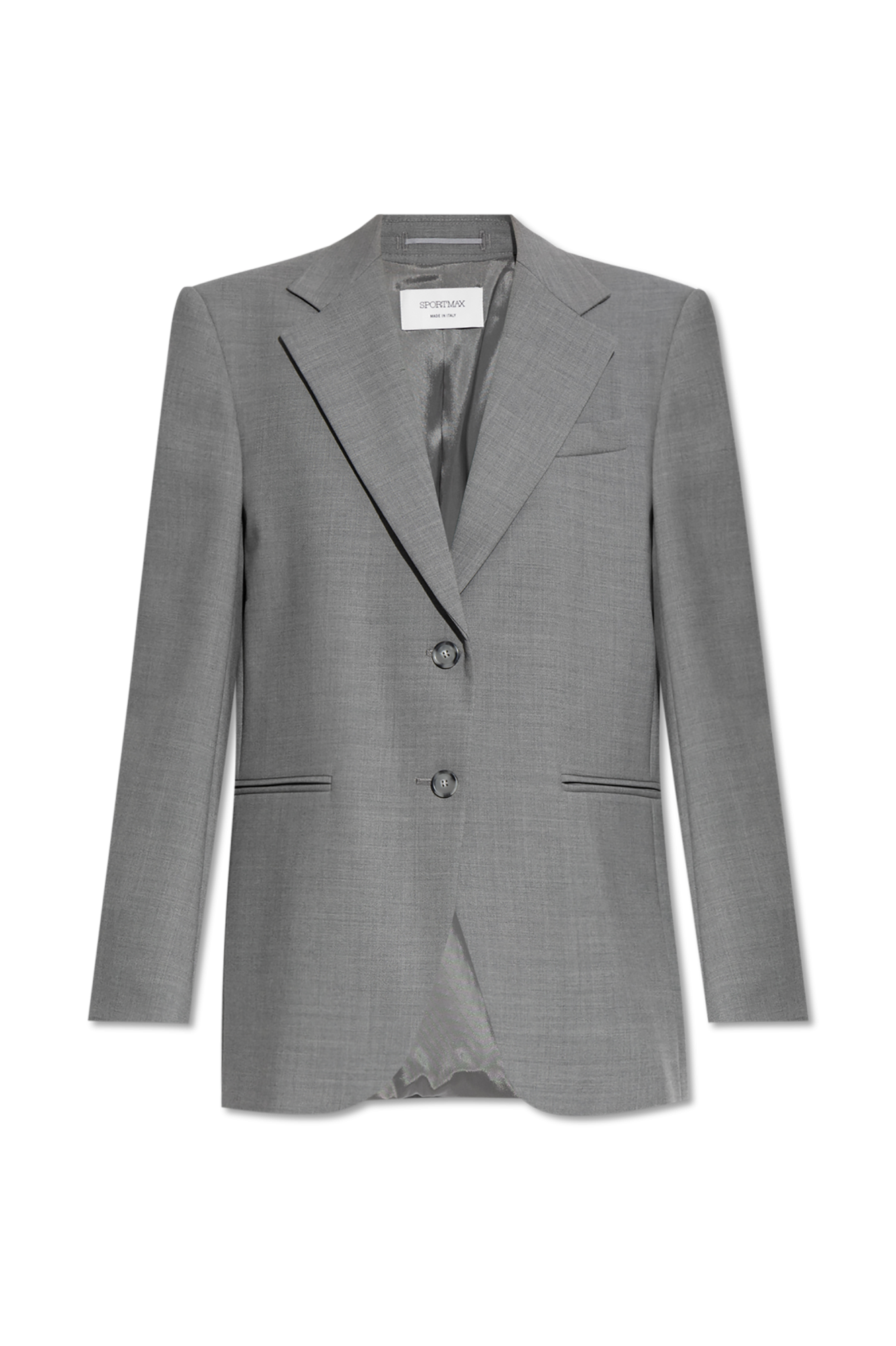 ジャケット SPORTMAX FW24 Grey wool Baffo blazer (2422046032600 016) Sportmax Gray Baffo Blazer In 016 Light Grey | ModeSens
